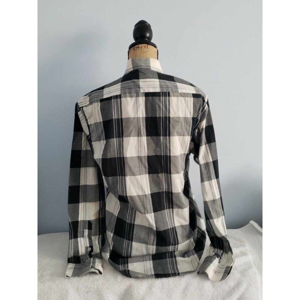 Bryan Marc Mens Long Sleeve Shirt Size Medium Plaid - Picture 2 of 3